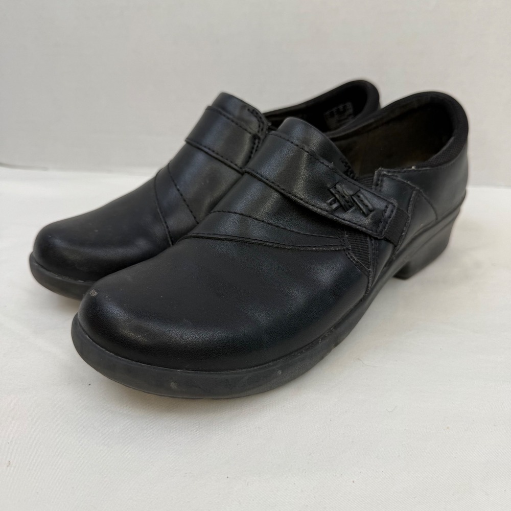 Clarks Collection Black Leather Slip On Loafers Ultimate Comfort Womens 8 22545 - Picture 5 of 12